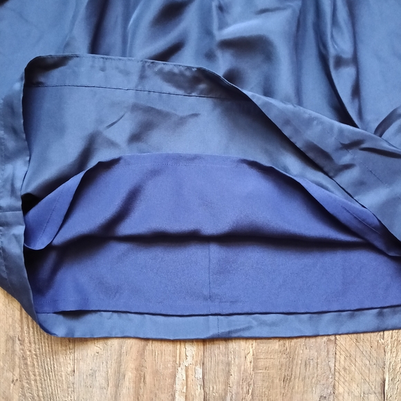 Rebecca Taylor Midnight Blue Strapless Dress Size 12 - Picture 4 of 7